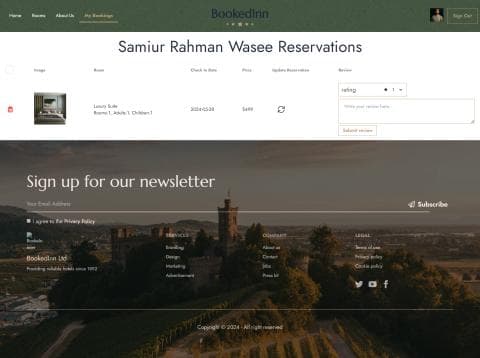 My Reservations (My List)