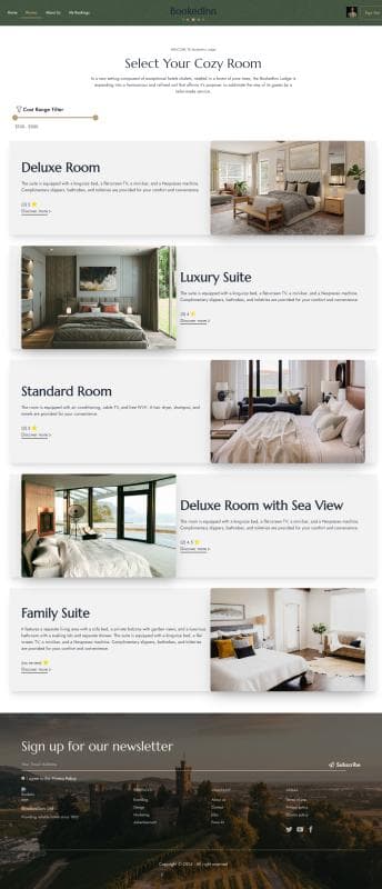 Rooms List & Details