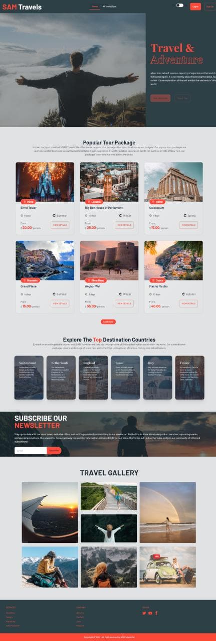 Home Page & Dark Theme
